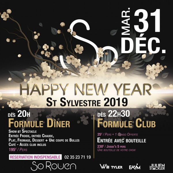 HAPPY NEW YEAR - St SYLVESTRE - Formule dîner