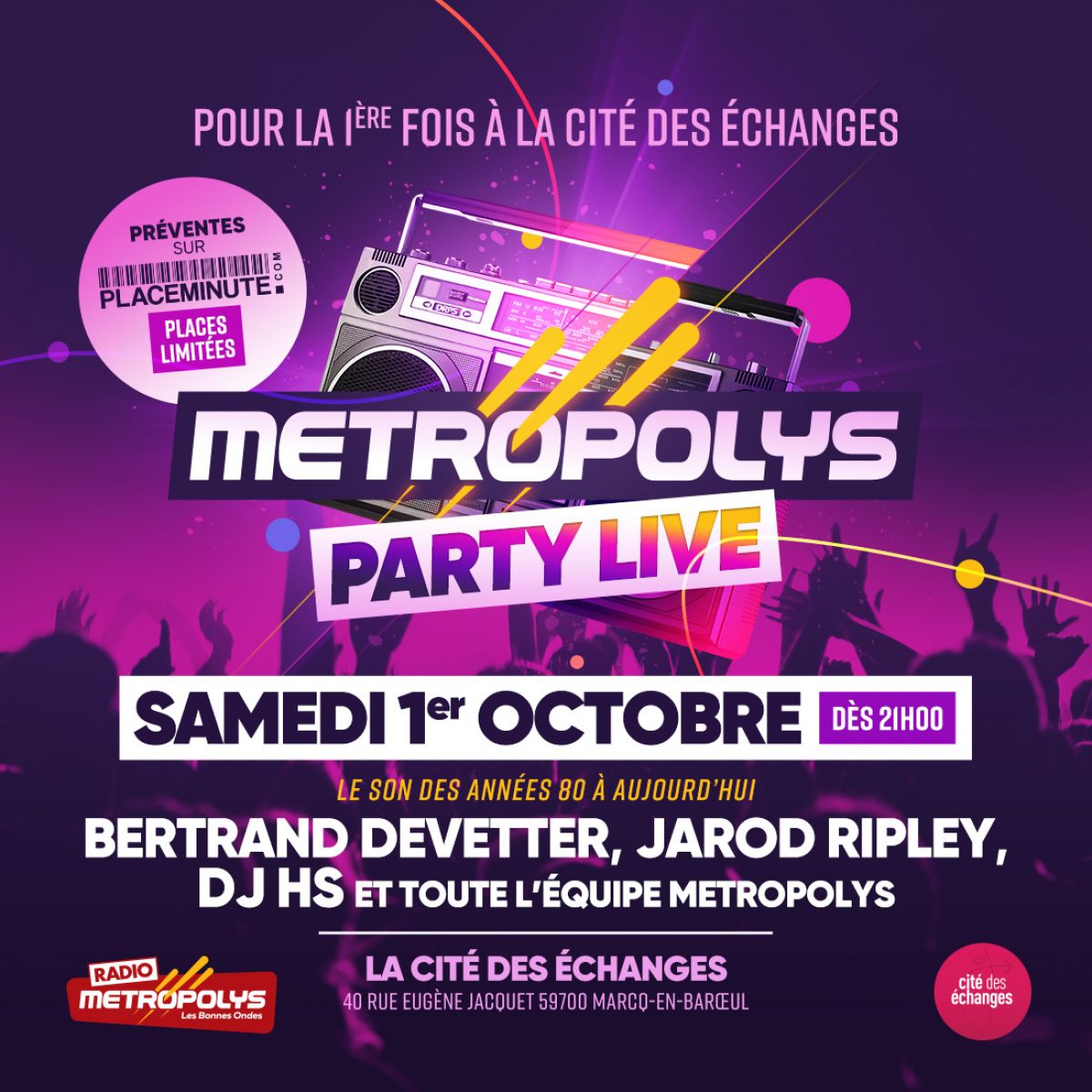 METROPOLYS PARTY LIVE samedi 1er octobre