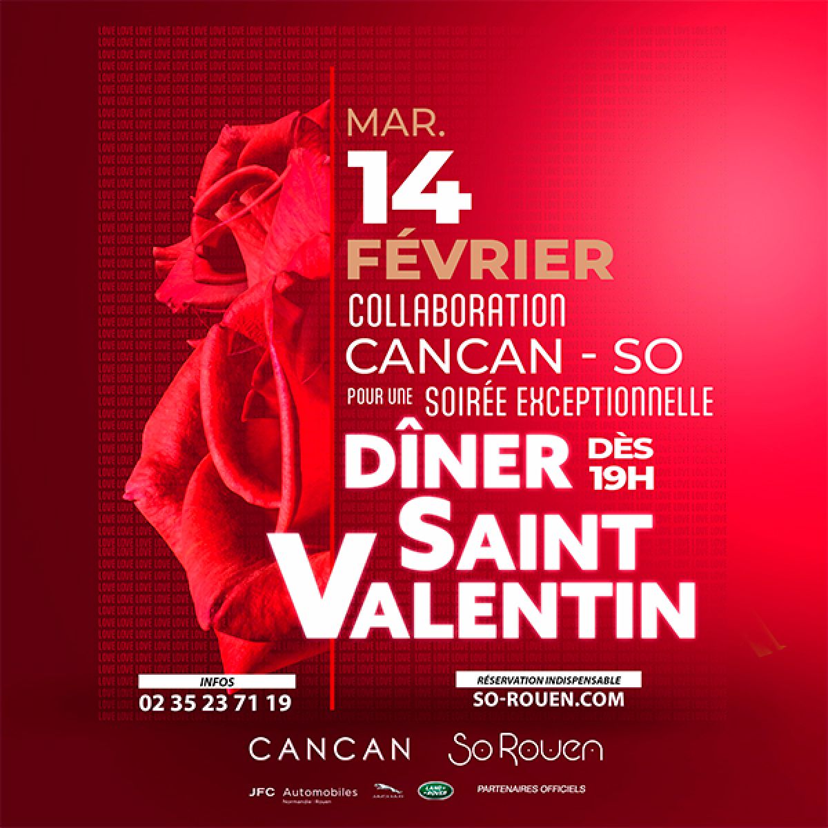 Diner de Saint Valentin - So Rouen x Cancan