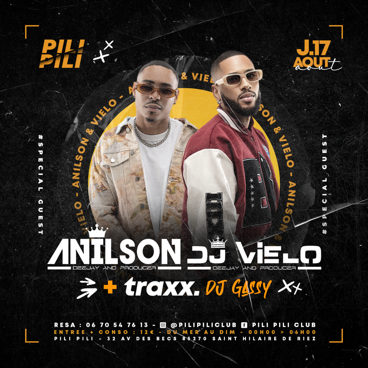 DJ ANILSON X DJ VIELO - JEU 17 AOUT - PILI PILI CLUB (85)