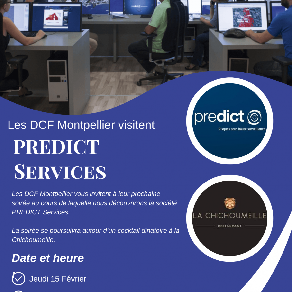 Les DCF Montpellier Visitent PREDICT Services