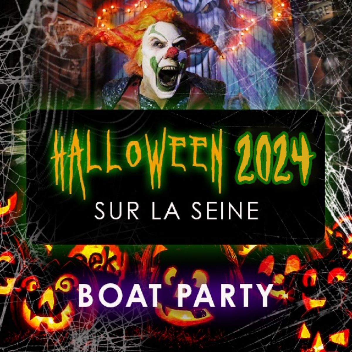 HALLOWEEN BOAT ROOFTOP PARTY HANTÉ GÉANTE SUR LA SEINE