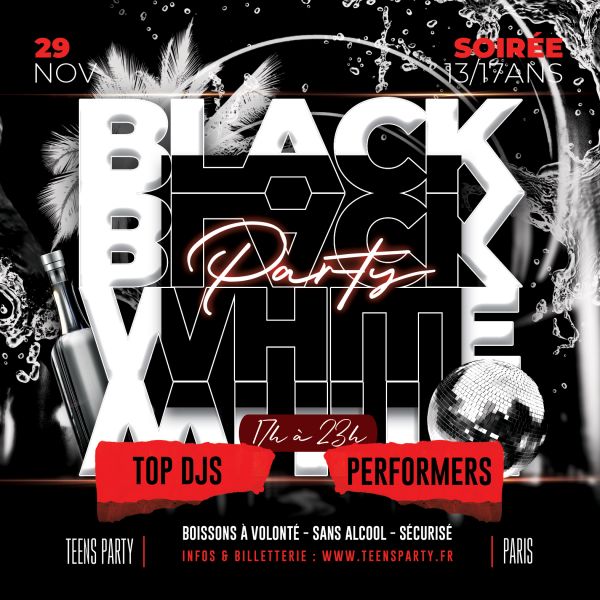 Black & White Teens Party 2025