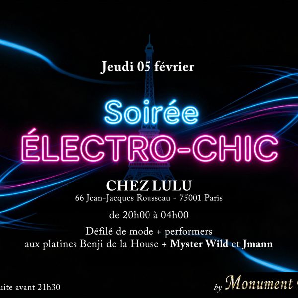 Soirée ELECTRO-CHIC le 05 février chez LULU (défilé de mode + performers + DJ)