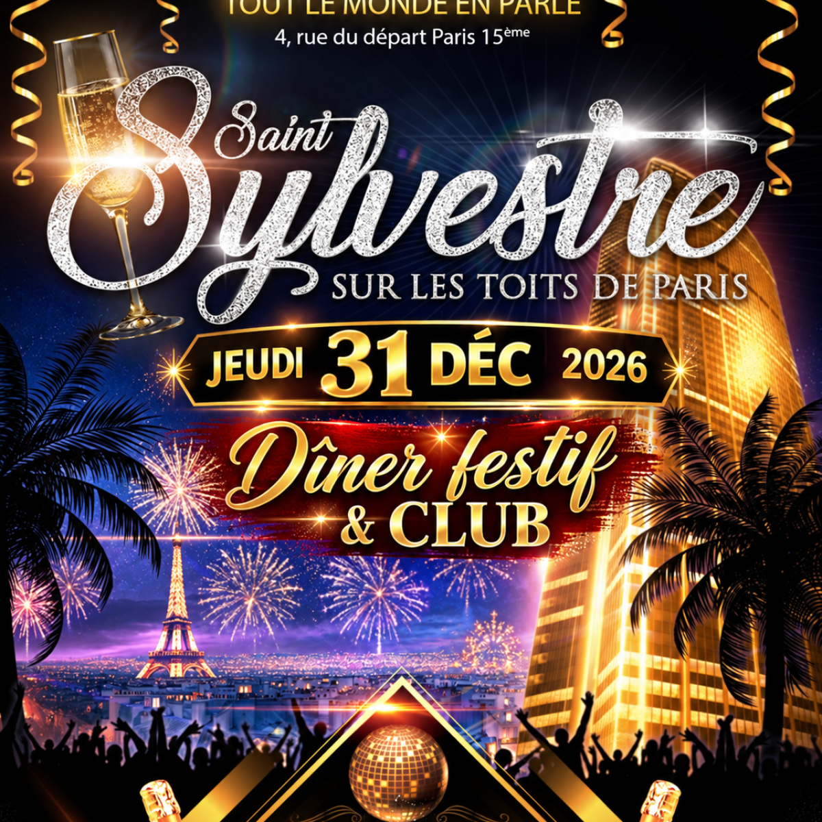 Réveillons Saint Sylvestre sur les toits de paris